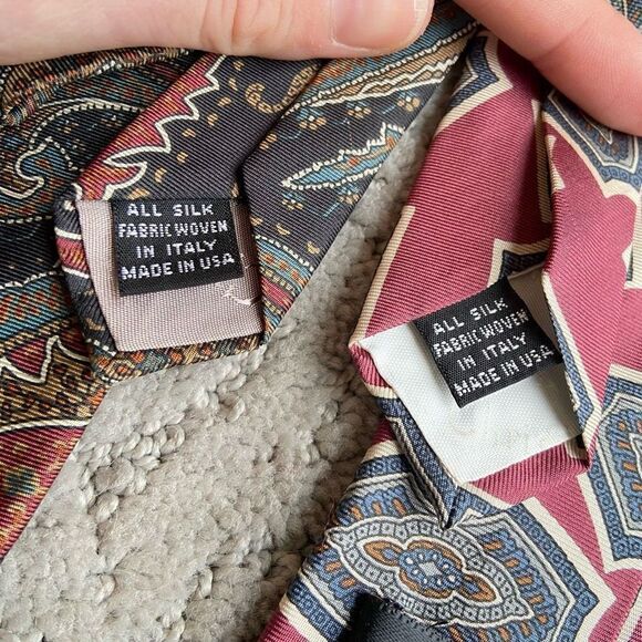 Christian Dior Monsieur (Set of Two) All Silk Ties - Fabric Woven in Italy Made - Picture 5 of 6